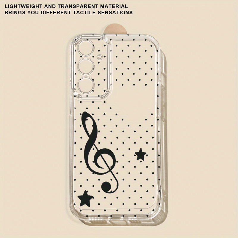 TEMU Phone Case - Musical Note Stars Are Suitable For Galaxy A73, A55, A54, A53, A52, A51, A50 Phone Cases, As Well As Transparent Cases For Galaxy