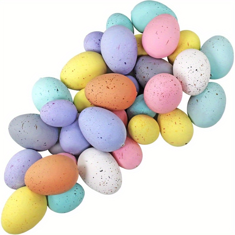 

32pcs Assorted Foam Easter Eggs Eggs Decorative Pastel Easter Eggs For Diy Easter Wreath Centerpiece Bowl Basket Fillers Party Favor Gift Wedding Table Décor