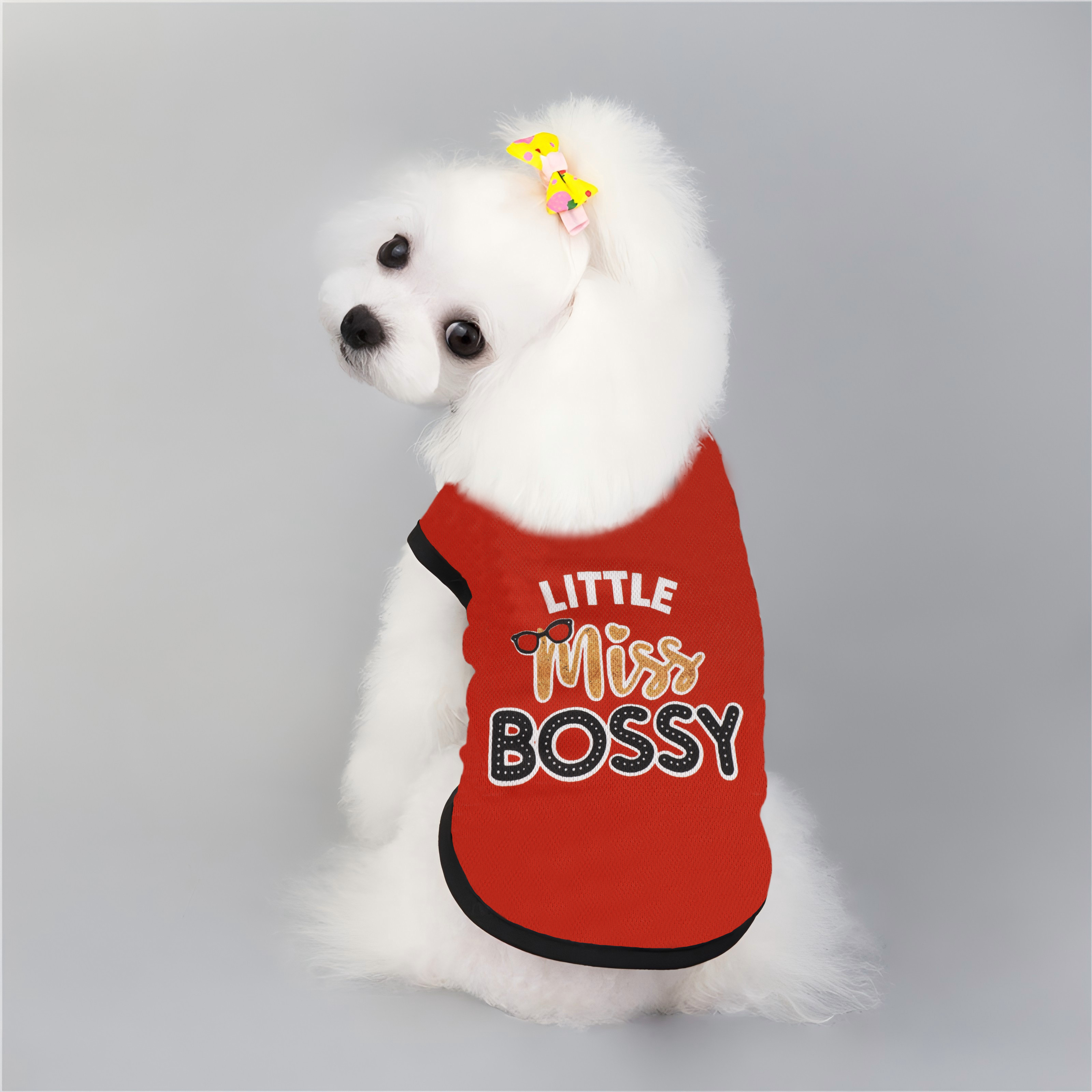 

Pet Sleeveless Shirt, Breathable Polyester, Woven Fabric, Pullover Style, " " Design, For Mini, Toy, Small, Medium, Large, & Extra Large Breeds