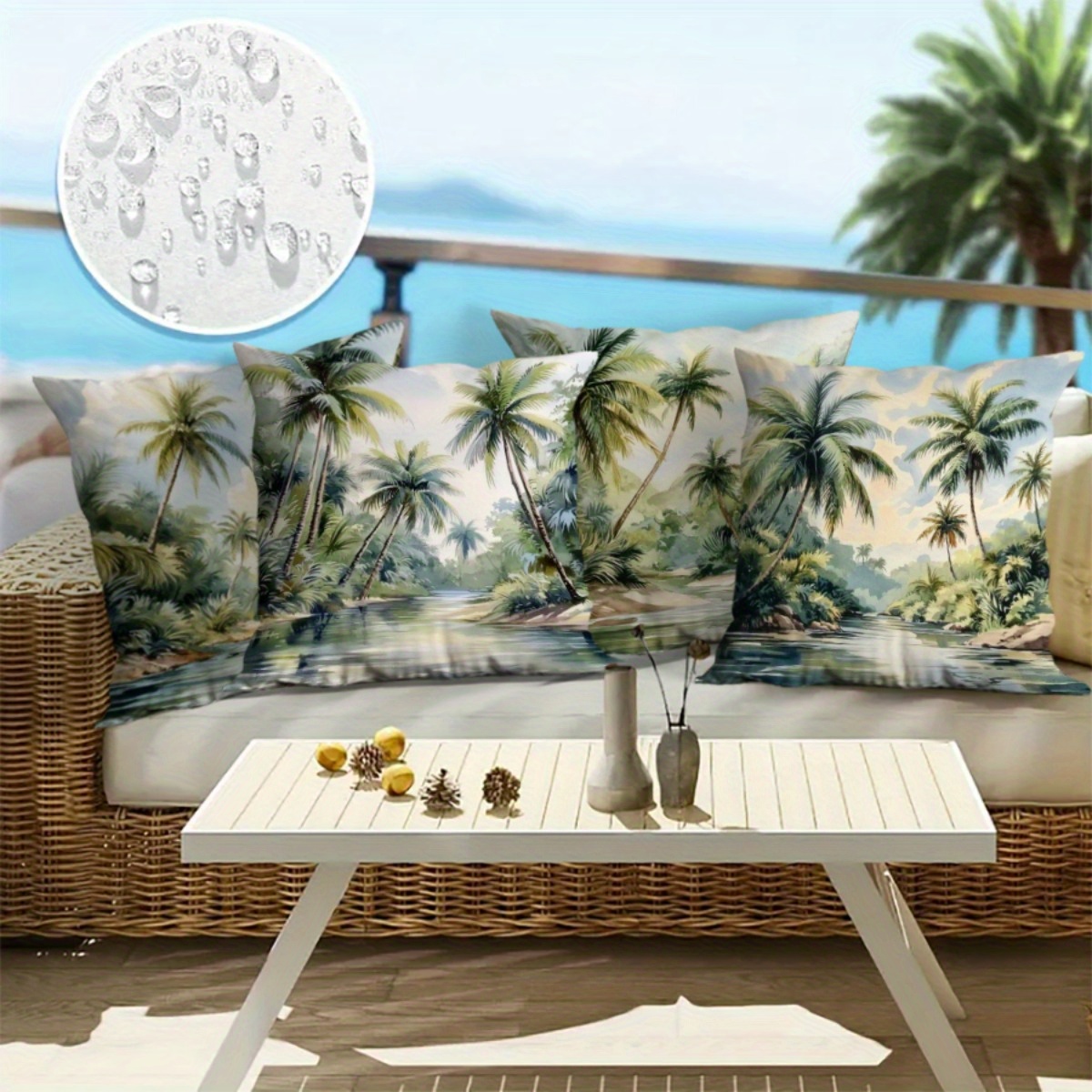 4pcs high quality outdoor tropical floral cushion covers Temu
