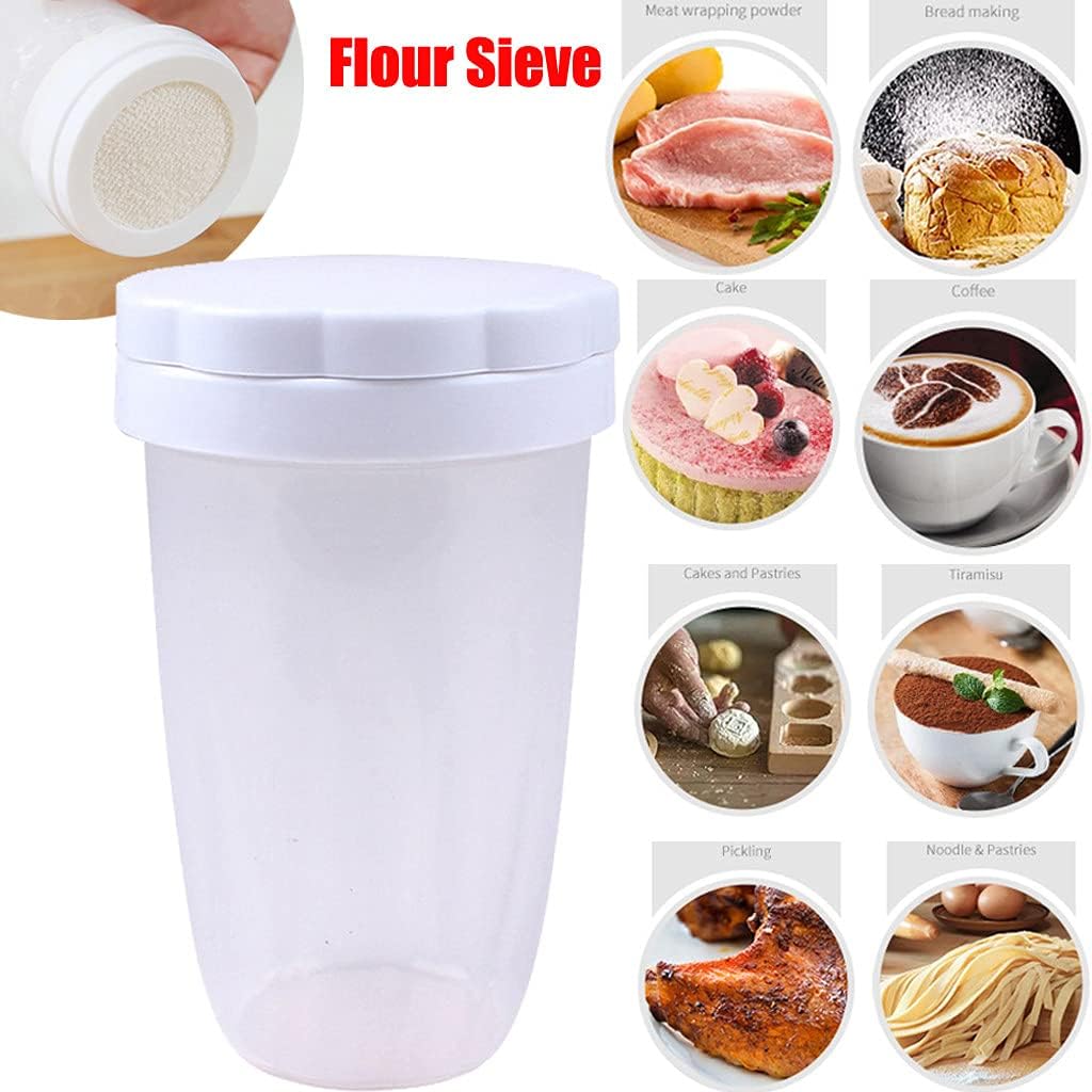 Reusable Plastic Flour Sifter with Lid