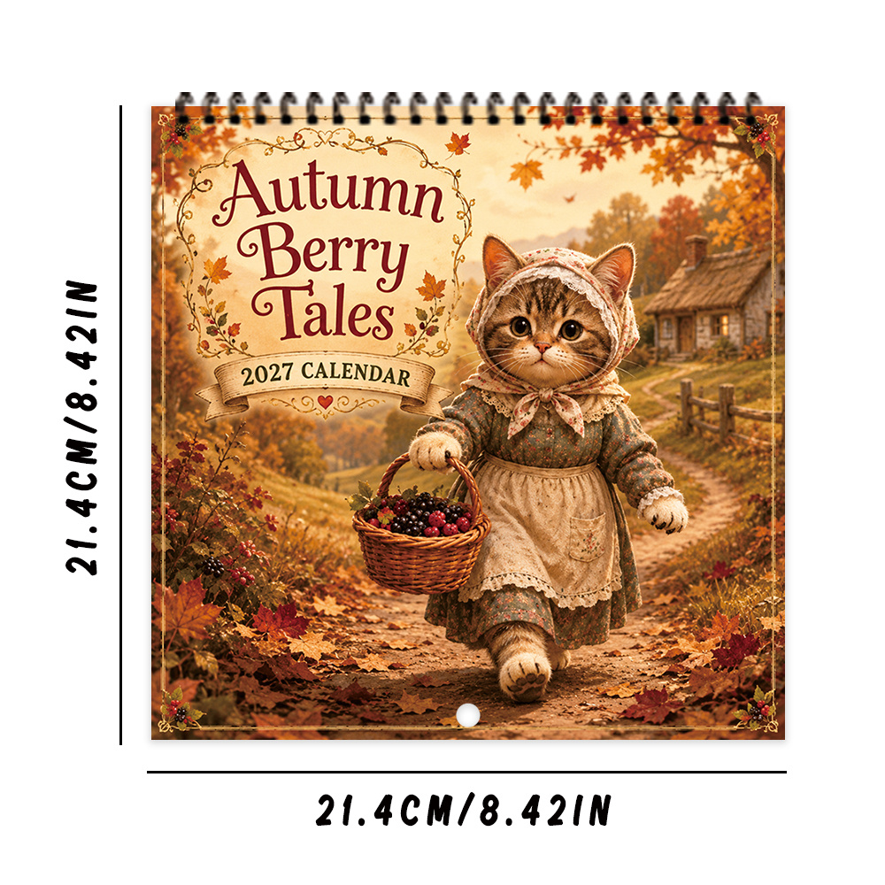 TEMU 1pc, Calendrier 2027, Calendrier mural Série Chat du Monde des , des chats, Convient , , la planification quotidienne/saisonnière/mensuelle de .
