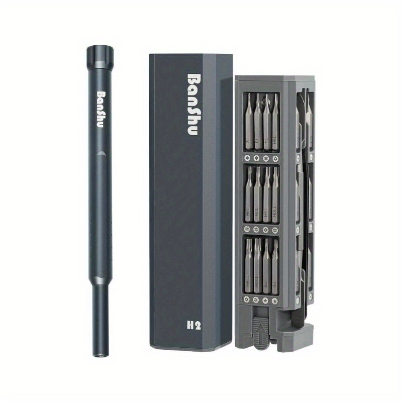   precision screwdriver set with magnetic tips - heavy-duty metal construction, ergonomic grip & compact case - phillips, flat, torx,  , pozidry, slotted, phillips #000 - for electronics, jewelry, automotive, home, diy, professional & personal use - ideal for smartphones, laptops, watches, cameras, pcs, glasses, toys - no power required -   magnetic bits for secure fastening - durable & portable tool kit for small repairs,   repair gear and diy tasks Product details 0
