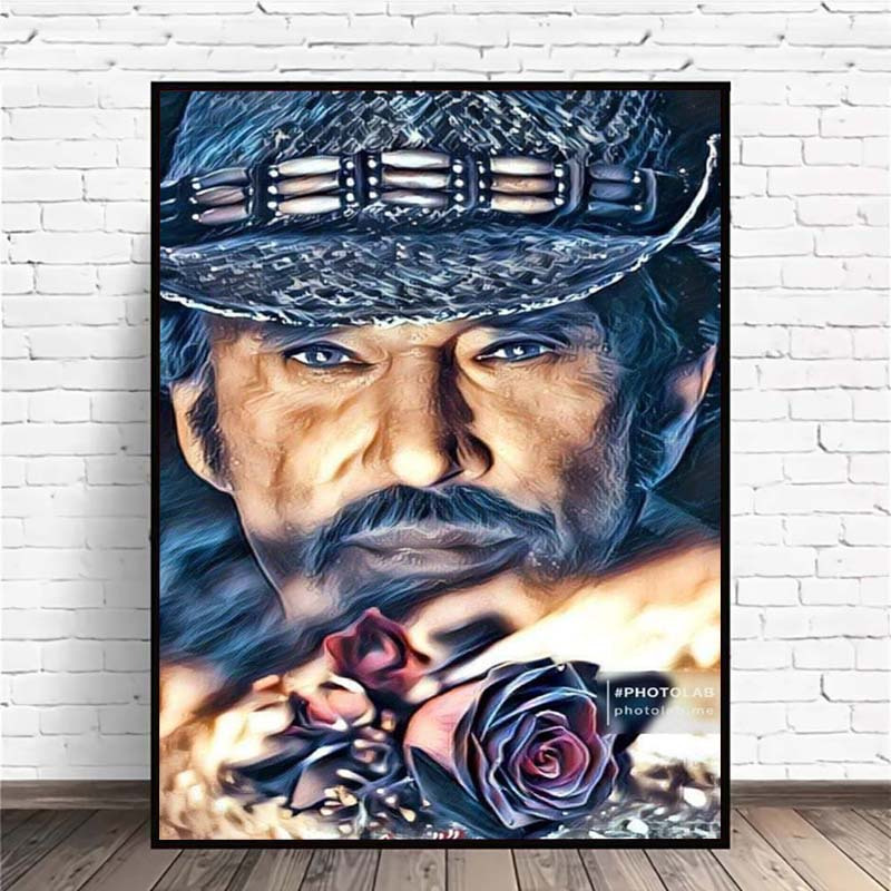 

Rock Music Star Hallyday Diamond Painting Kit For Diy Mosaic Art Gifts And Home Decor With Round Diamonds.