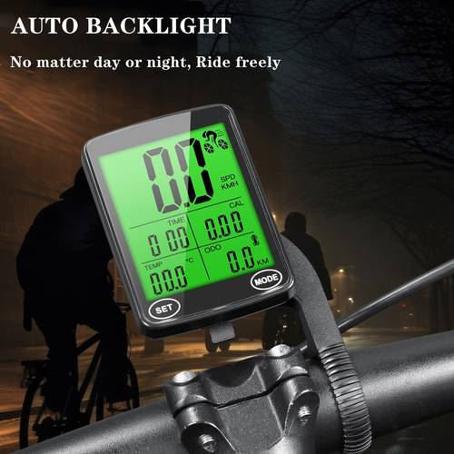 dispositivo de medición de velocidad para bicicleta, configuración, rastreador de ciclismo, batería cr2032, múltiples páginas de visualización, odómetro con retroiluminación verde, pantalla lcd, monitor de ciclismo, regalo ideal para ciclismo , gadgets para bicicletas