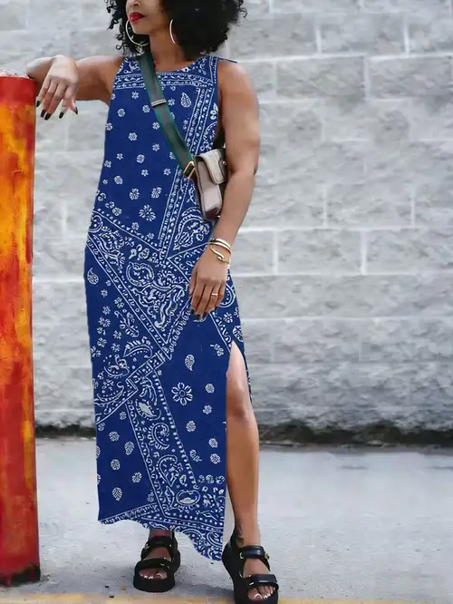 blue bandana dress sold on Temu United States blue bandana dress sold on Temu United States