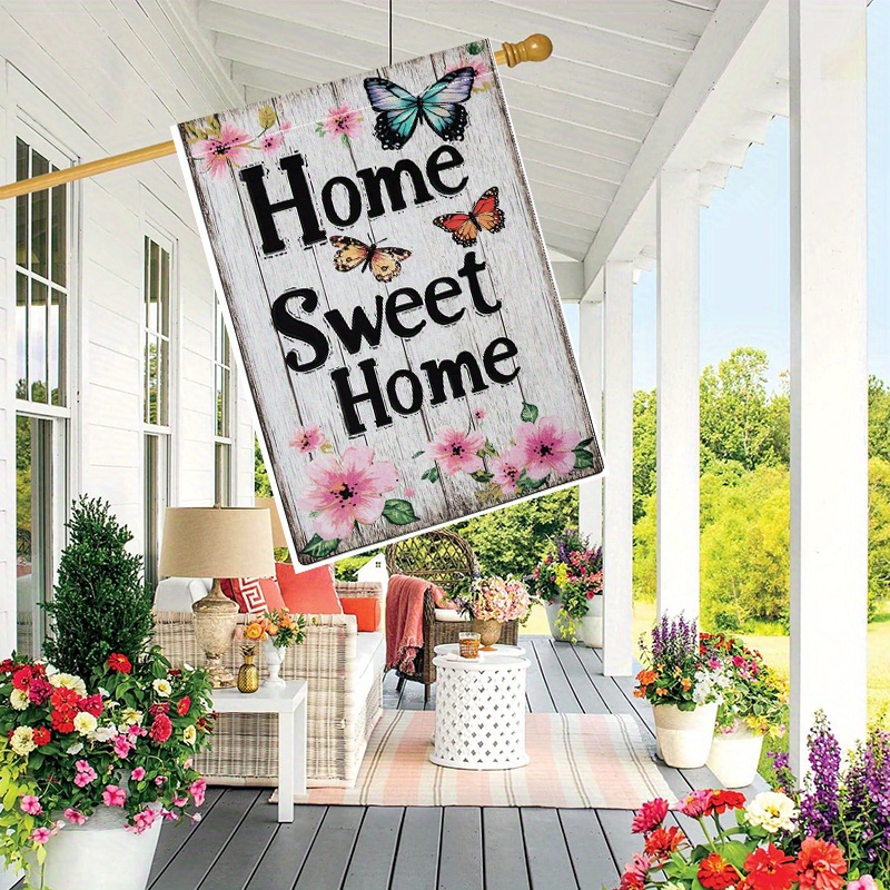 

1pc Welcome To Spring And Summer Flowers_ Butterflies And Flowers_2 (1) - Decorative Flag 28 X 40 Inches Double-sided Garden Flag, Yard Decoration, Outdoor Decoration, Lawn, Flag Only