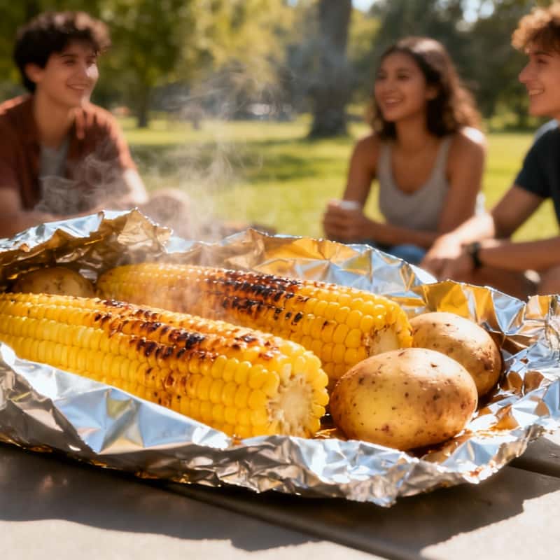 30 Meters Heavy-Duty Non-Stick Aluminum Foil - Suitable for Grill, Oven, Baking, and Kitchen Storage, Safe and Easy to Use