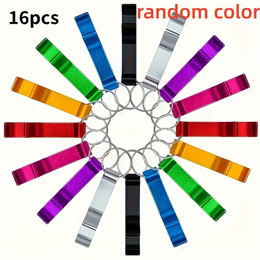 Image of Random 16pcs Alloy Beer Bottle Opener Keychain Portable Mini Bottle Opener Wedding Party Gifts Outdoor Camping Picnic Tools Practical Small Gadgets For Holidays