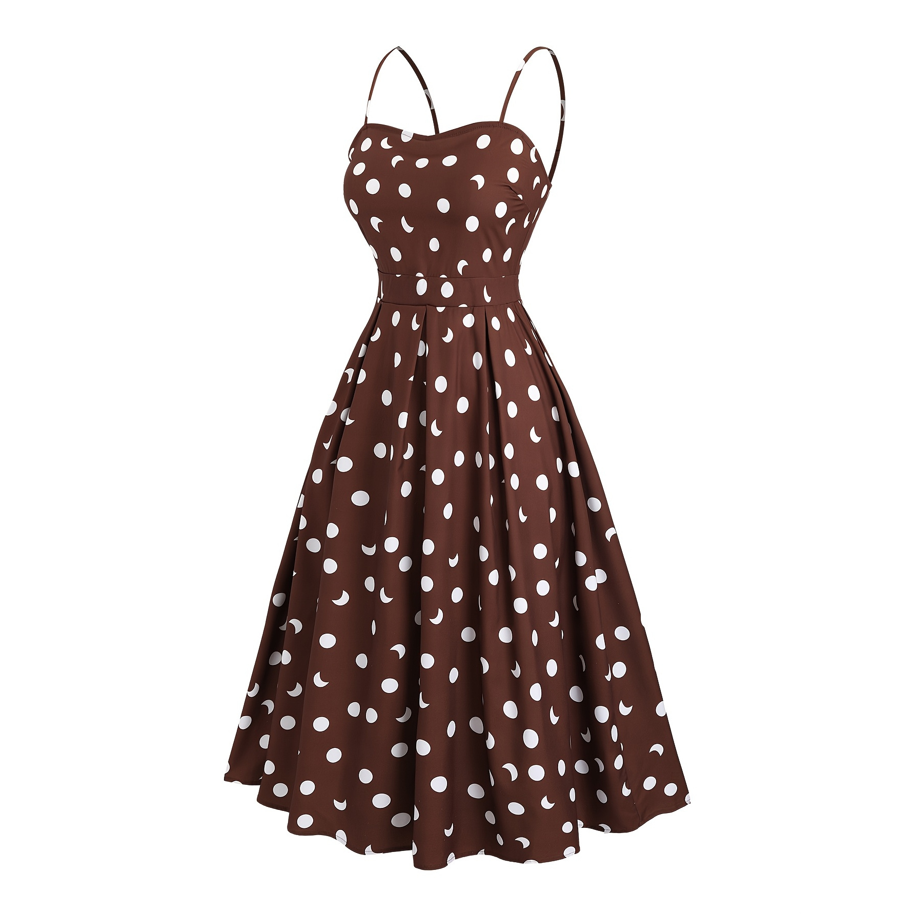 princess polly baby blue dress Satin Polka Dot Wholesale Fabric in Pink and Brown – Urquid Linen main image 1