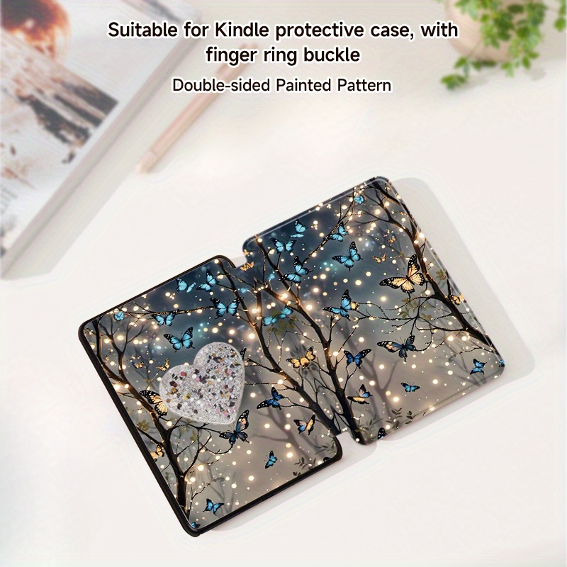 TEMU Cute Dual-sided Printed Protective Case, For Paperwhite 5 2021 Model, With Heart-shaped Ring Holder, For 6/6.8-inch, 6-inch 11th Generation