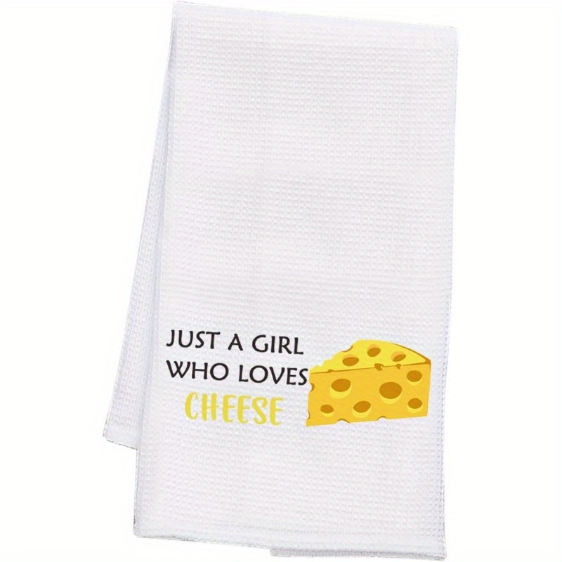 TEMU 1pc Funny Cheese Dish Towels Suitable For Cheeses Lover Gifts - Kitchen Towel With Cheese, Cheese-themed For Cheese Fans, (funny For Cheese)