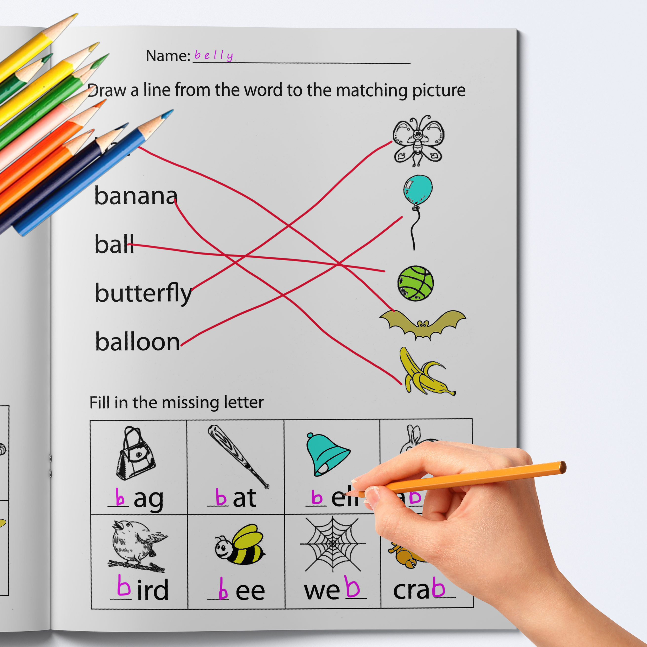A Fun And Simple Alphabet Workbook for Children Featuring Abcs And Phonics.