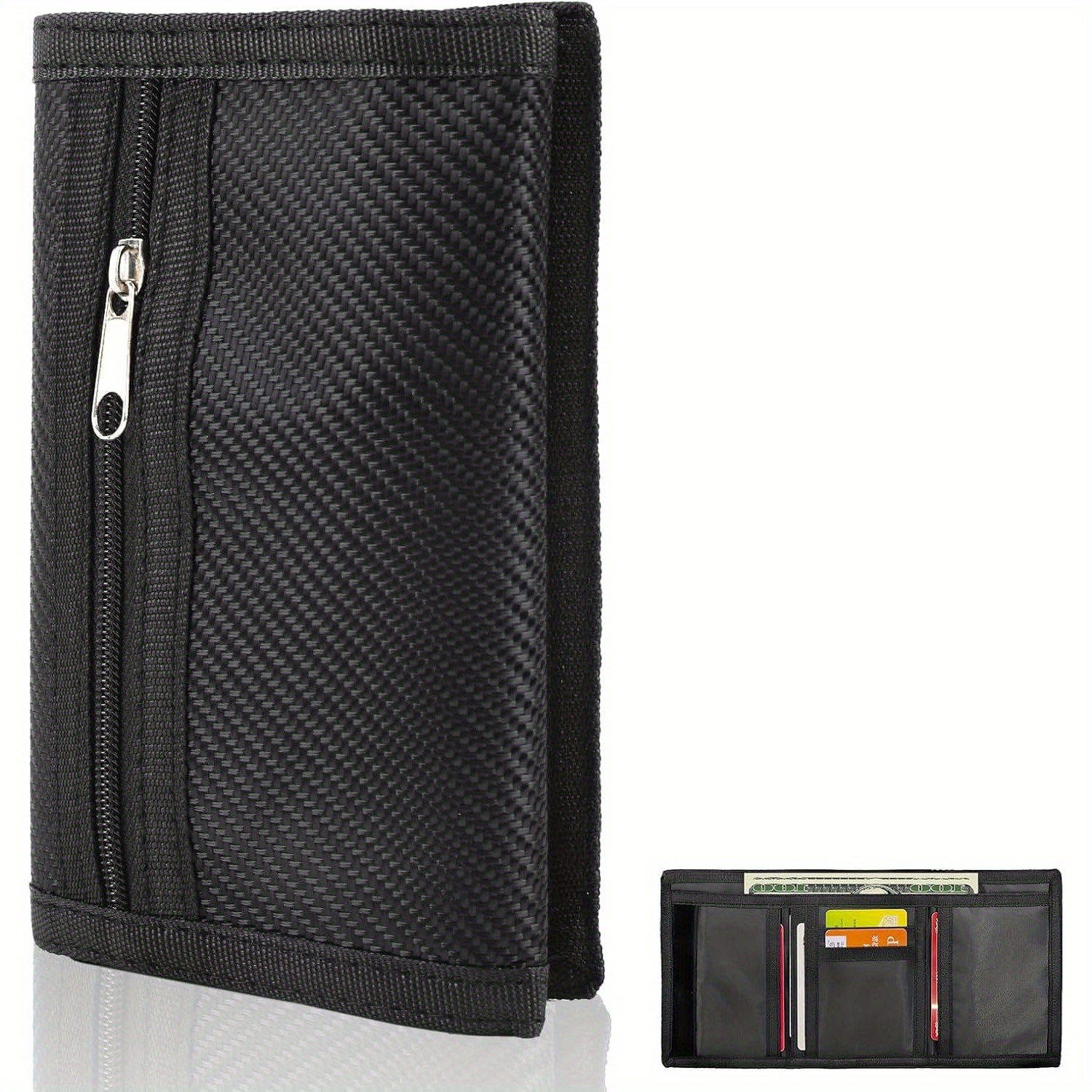 E-shop Herren Ultra-Dünner Minimalistischer Schlanker Kompakter RFID-Schutz Kreditkartenhalter, Platz für bis zu 6 Karten Scheine, Reisegeschenk für