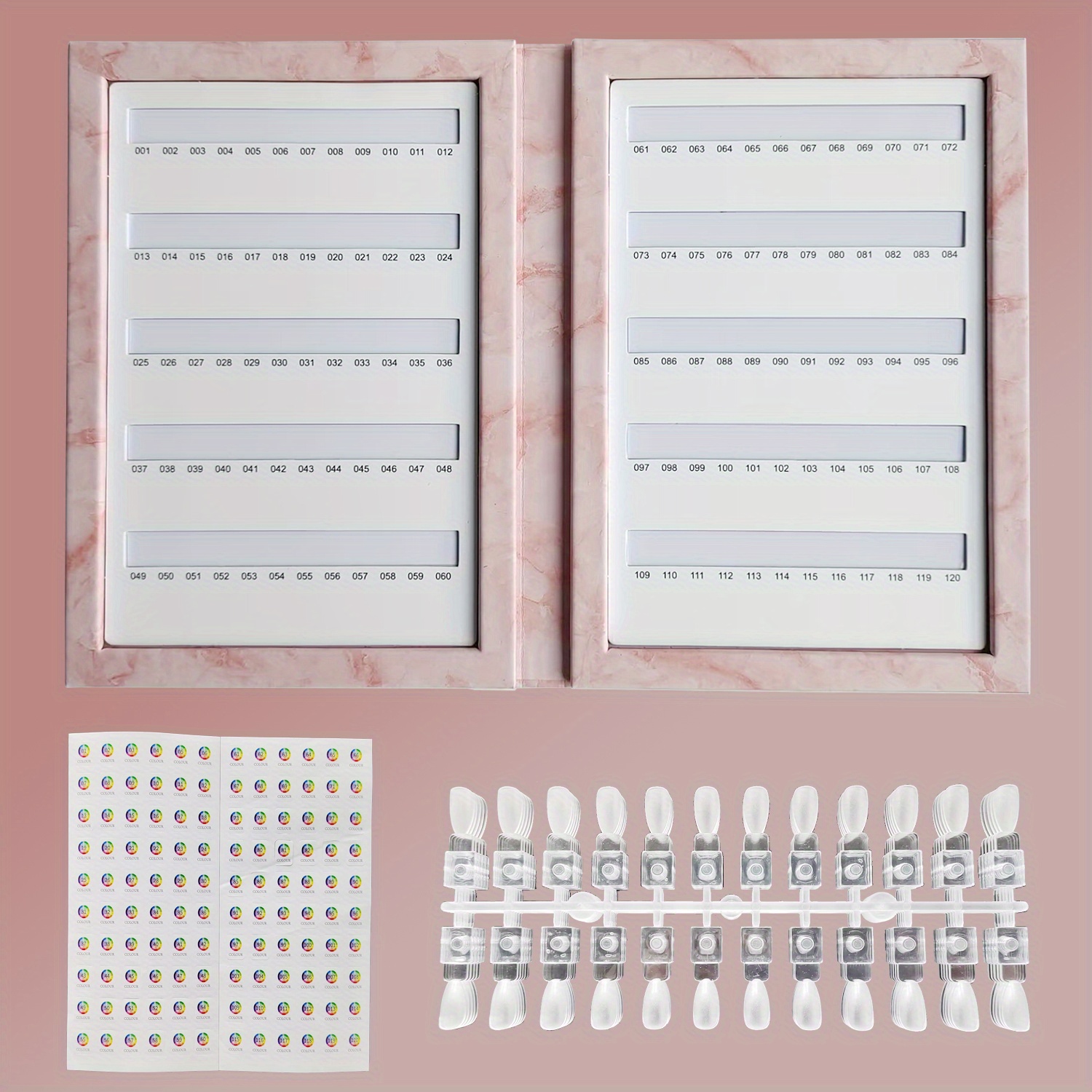 E-shop 120-Farben Farbkarte, Fotorahmen Werkzeug, Nagel Aufbewahrungsbuch, Nagelkunst Stil Sammlung, Display Buch, Magnetisch