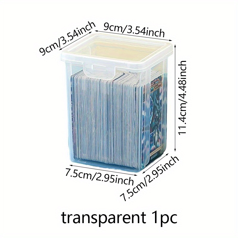Image of 1pc Card Storage Box For Bedroom Scene Organization, Game Cards, Business Cards, Christmas, Thanksgiving, Neat And , Practical Family Storage Box