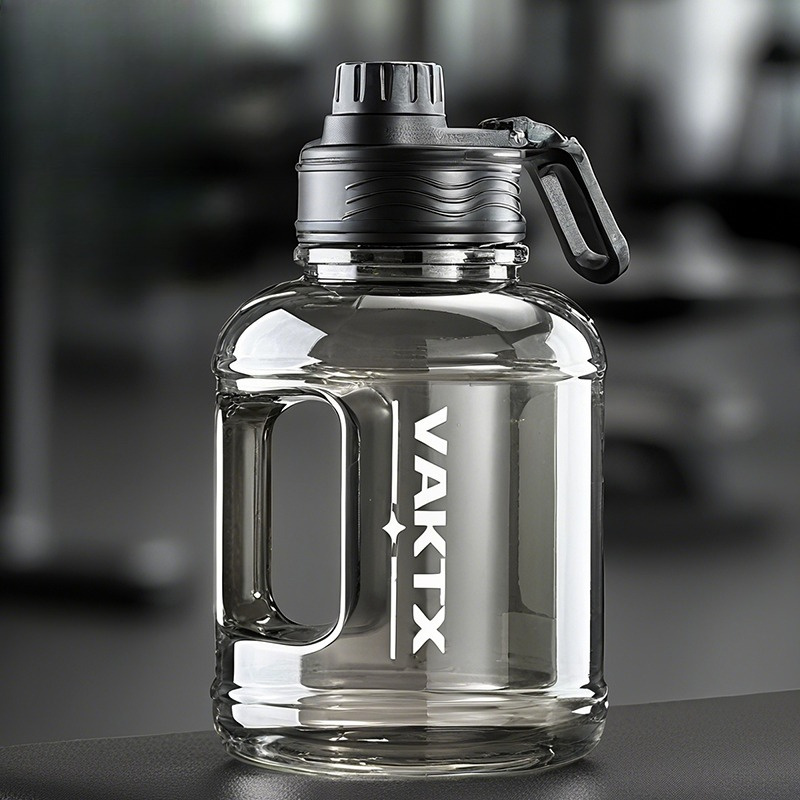 Image of Large Capacity Water Bottle | Leakproof Sports Kettle For Gym & Outdoor | Insulated Summer Fitness Jug With Straw | Trendy Cup For Men Women | Heat-resistant Portable Hydration Bottle With Time Marker