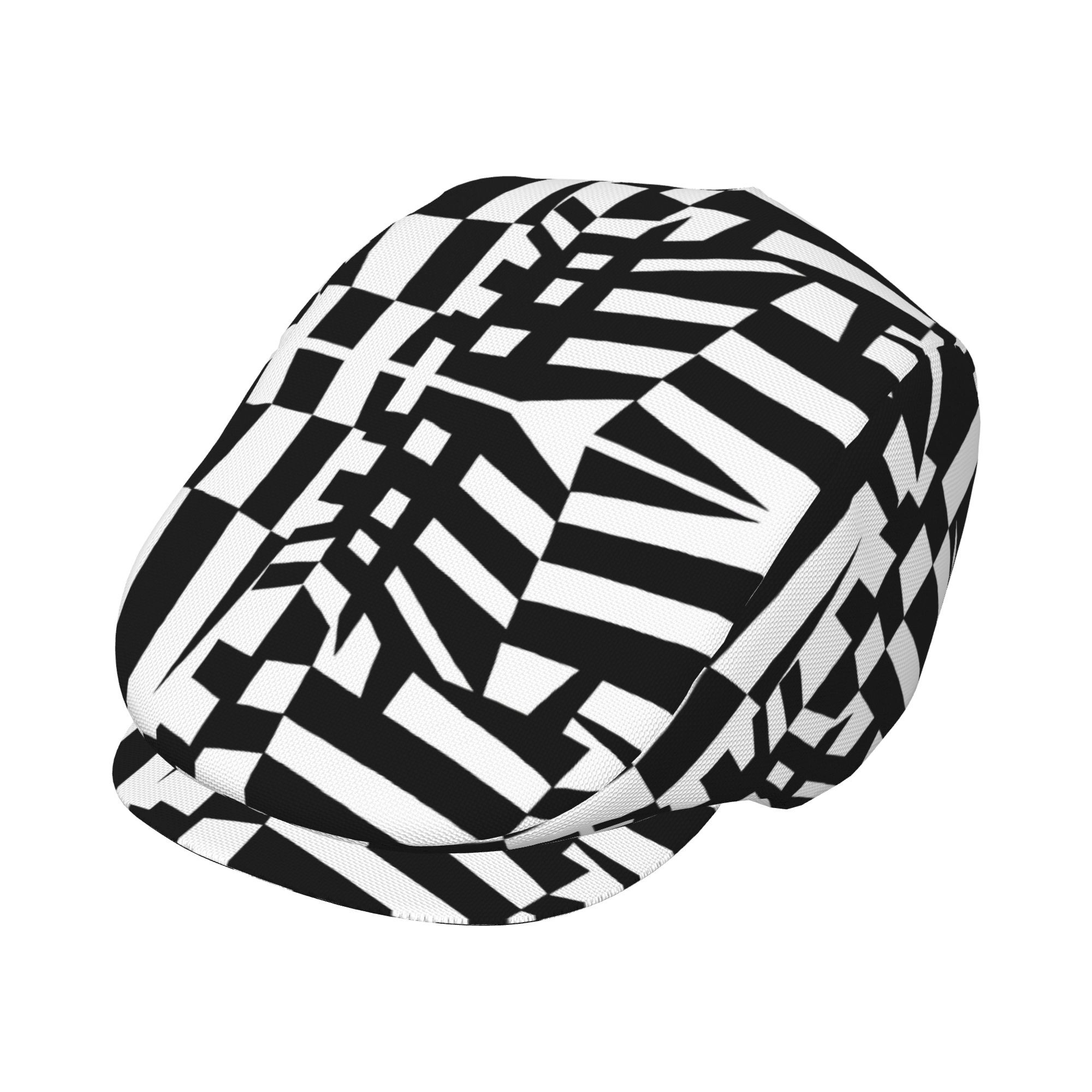 TEMU Casquettes plates ajustables pour hommes et femmes avec un design de grille ondulée , comprenant des casquettes garçon, des bérets, des