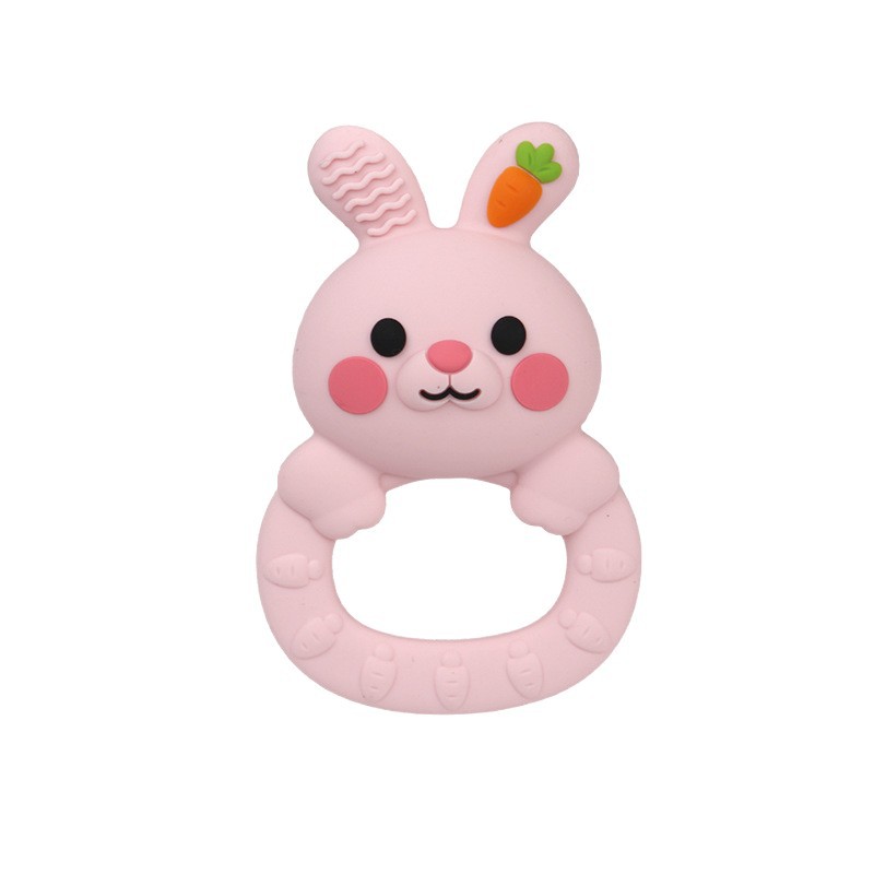 TEMU Jouet à mâcher pour chien de joli anneau lapin, jouet de dentition pour chiots et jeunes chiens, joli design de dessin , interactif pour animaux