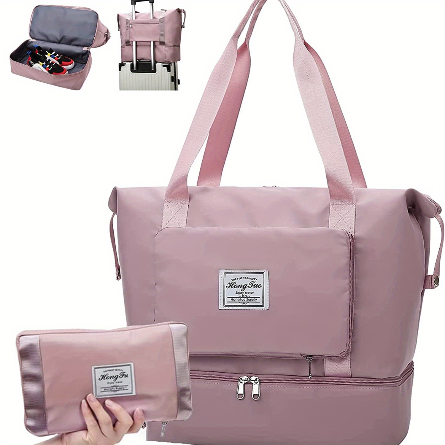 

Nylon Travel Bag With Multiple Compartments - , Non-waterproof For Gym, Sports & Use