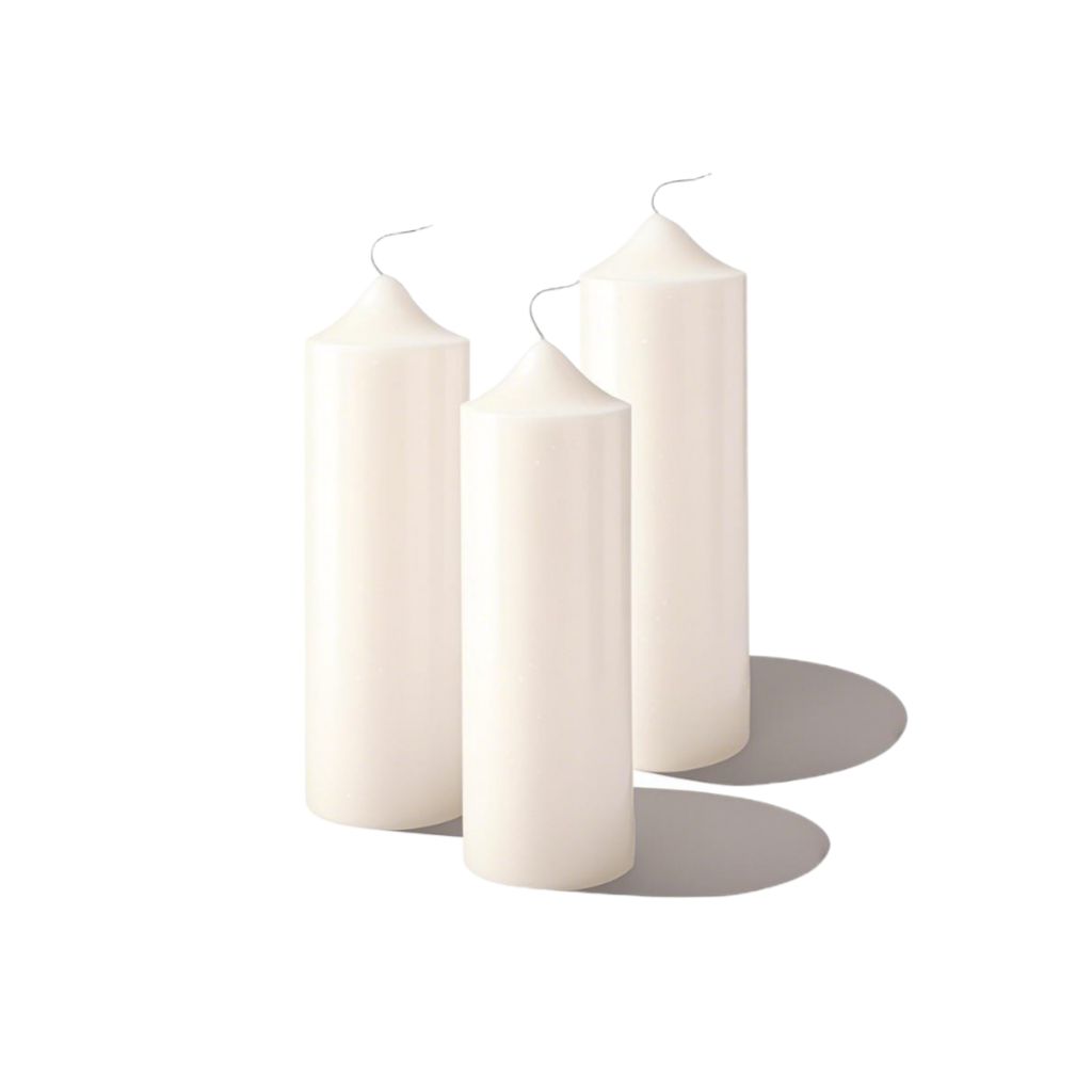 3pcs Of 4.7x1.5 Inch Candles, Each For Over 20 Hours