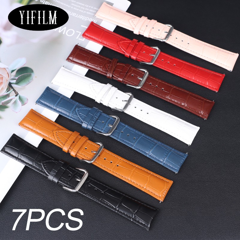 Bamboo Texture Genuine Leather Strap Unisex Black/brown Strap Stainless Steel 12mm 14mm 16mm 18mm 20mm 22mm Durable Ideal Gift For Men's Watch Strap