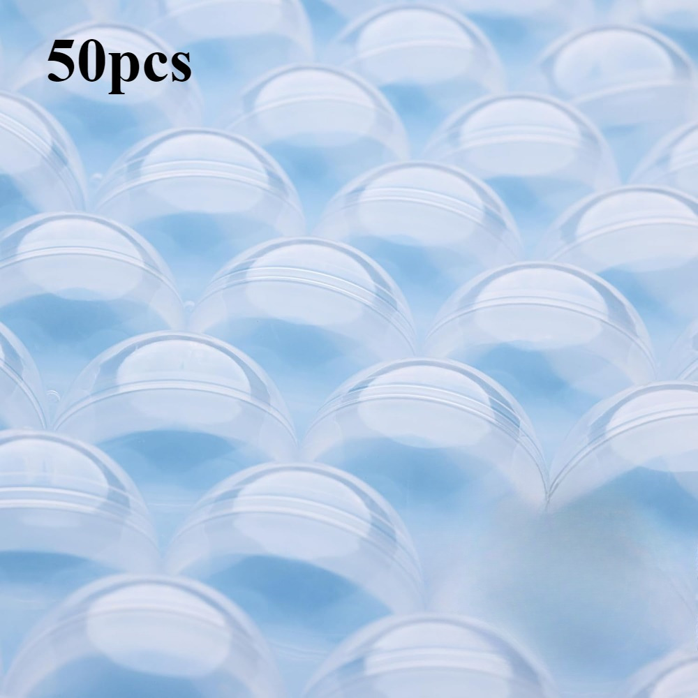 

50pcs 2" Clear Plastic Capsule Containers - Machines, Easter Baskets, Birthday & Pinata Fillers, Diy Crafts