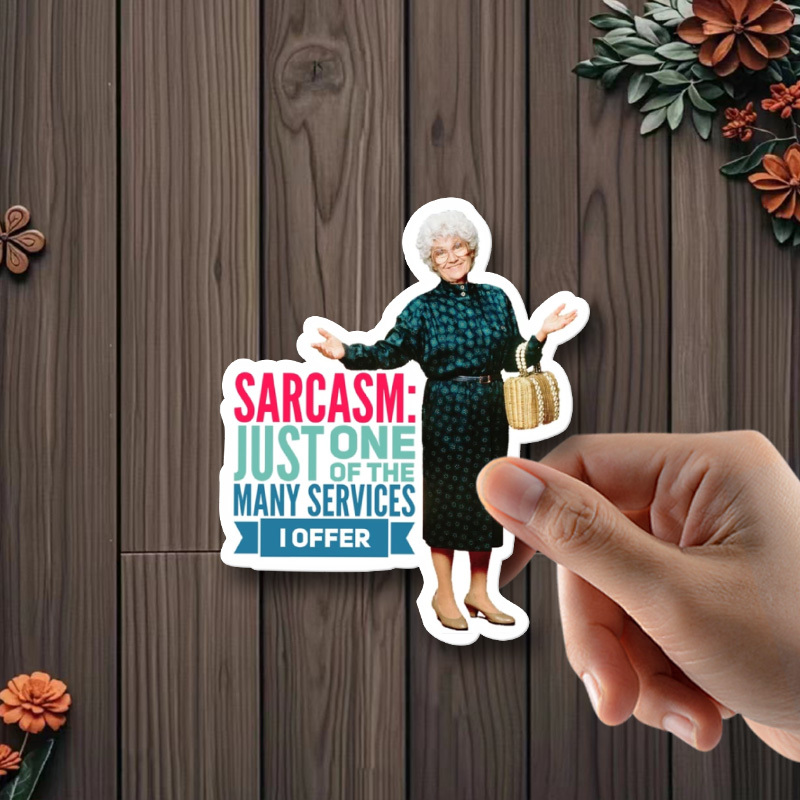 

Sarcasm Quote Vinyl Sticker, Waterproof And , Car, Laptop, Window, Door, Refrigerator, Water Bottle Decoration, And Long-