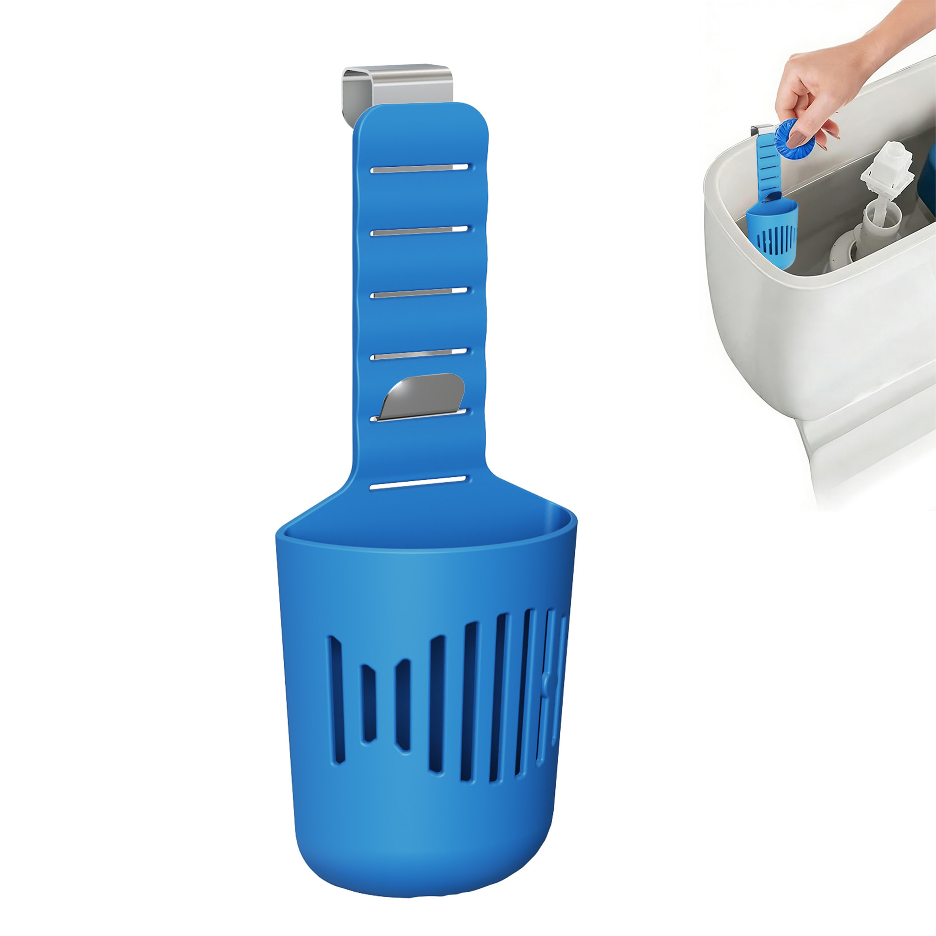 Image of Adjustable Toilet Tank Cleaning Stand, Tank Replacement Part, Hanging Toilet With Hook, Can Collect Residue In Toilet, Prevent Blockage Of Plates, Extend Toilet , With Adjustable Strip