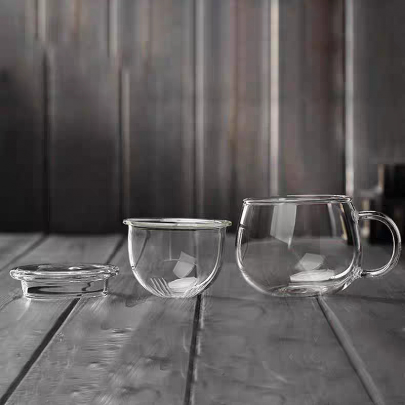 Image of 1pc Capacity 380ml (12.85 Oz) With Lid Glass Tea Mug With Filter Tea Infuser - Reusable, High , Suitable For Tea, And Chilled Drinks - Perfect For Home Or Office Use