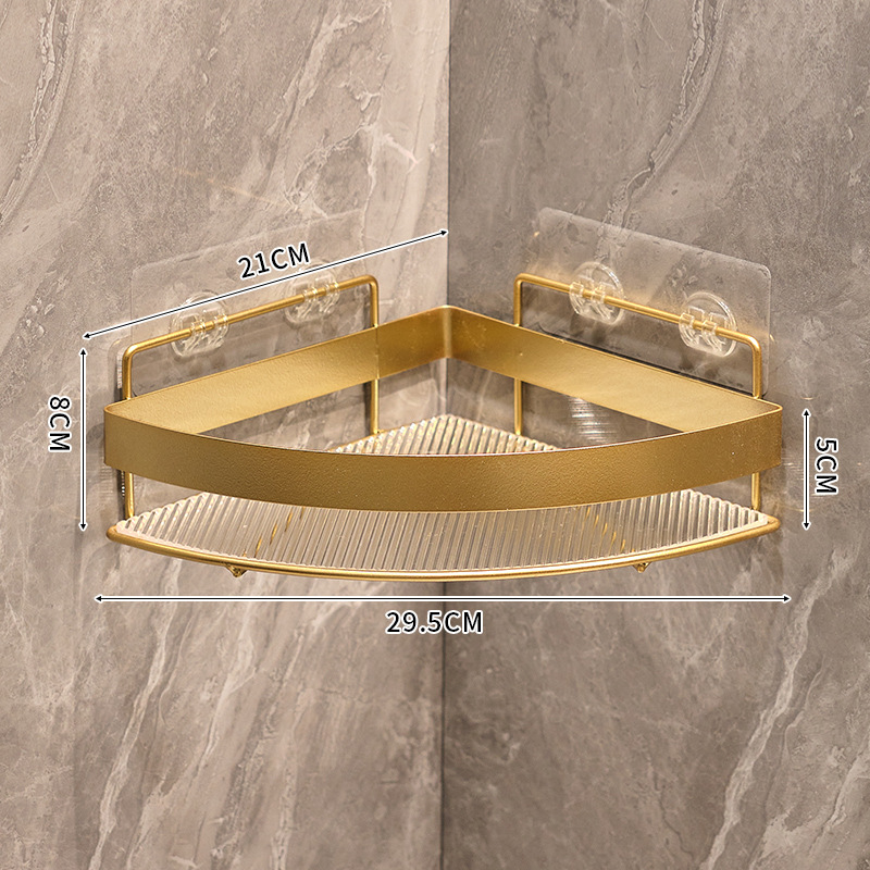 Bathroom Storage Rack No Drill Basket Shower Room