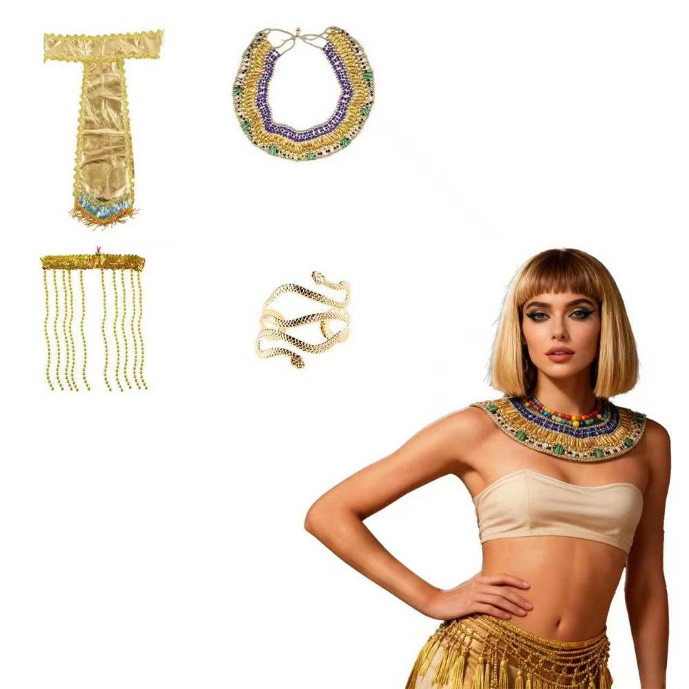 gold dress shein Dress, Cleopatra Gold Black Small main image 0