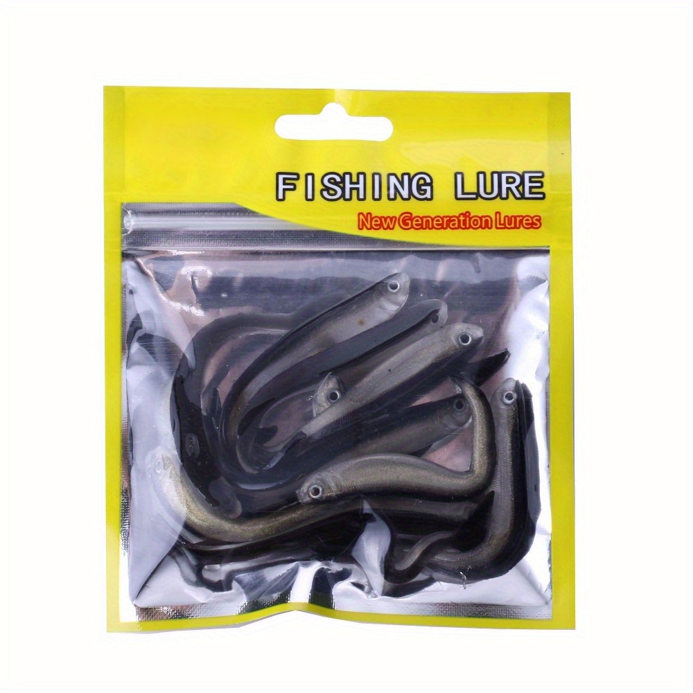 10pcs Set Of Handmade Soft Bait - Realistic Pvc Bait, Suitable For Freshwater And Saltwater Fishing, Father's Day Gift, Mixed Colors