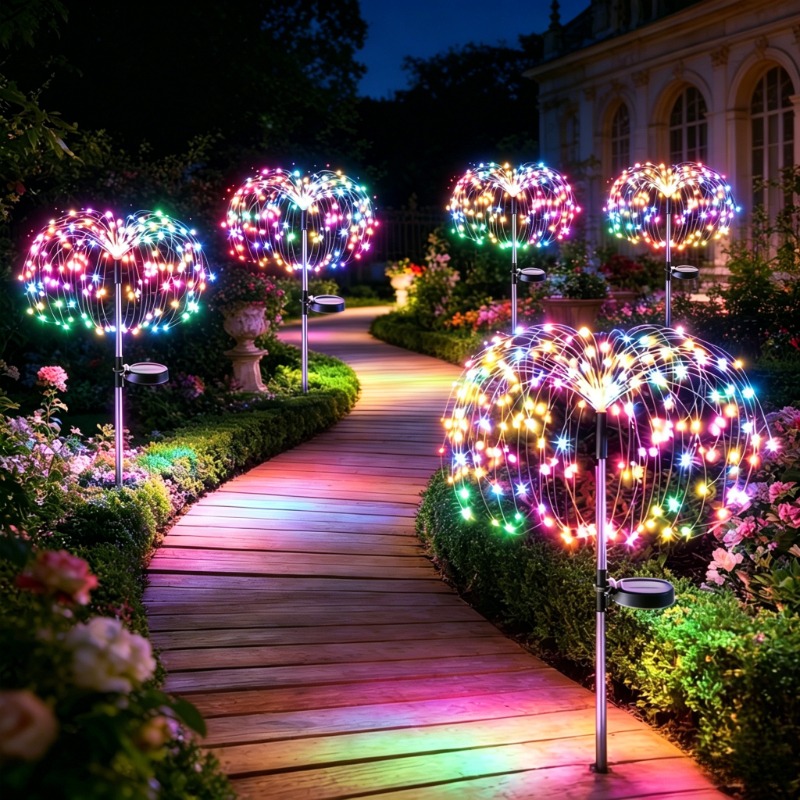 TEMU 5/1 Set Of 360/50 Led Solar Light String, 8-speed Adjustable Outdoor Fairy Tale Light, Solar Flashing Landscape Light, Suitable For Garden,