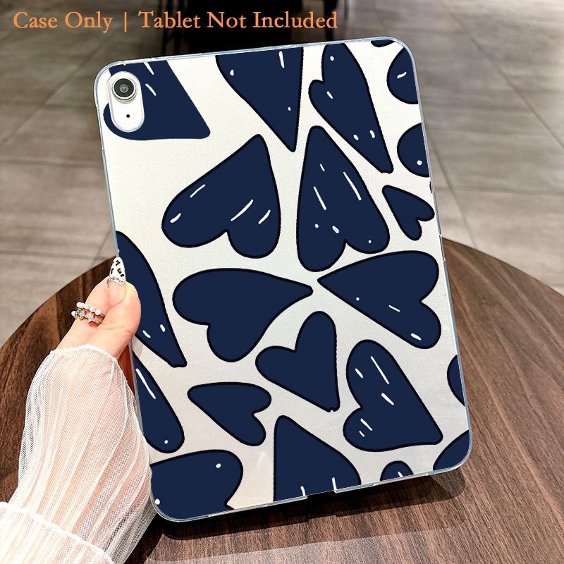 item picture blue heart protective case for ipad     10 9 inch ipad pro 11 0 inch 2018 2020 2021 2022 2023 2024 ipad   2 3 4   2 inch   inch and ipad mini 5 6 8 3 inch cute cartoon design full body shockproof tpu cover