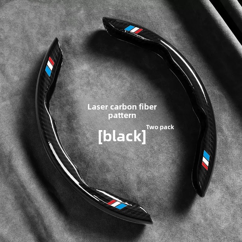 E-shop Schutzbezug für Sportwagen-Lenkrad, blau, weiß rot mit Sportstil, schwarze Carbonfaser-Textur, einfache Montage per Schnalle, passend für die