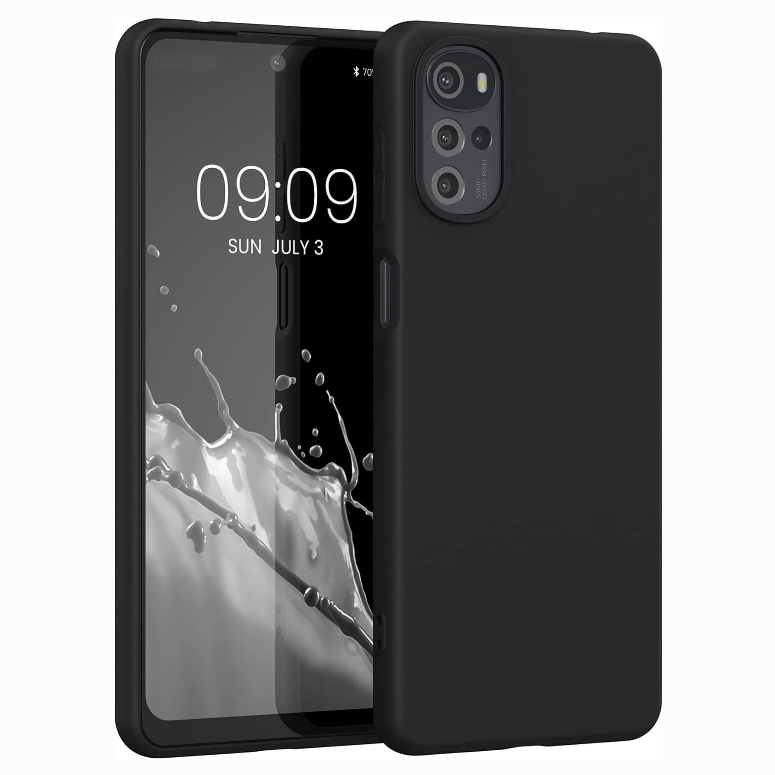 TEMU Funda para Moto G22: Carcasa delgada, a prueba de golpes, flexible, negra mate, suave y protectora