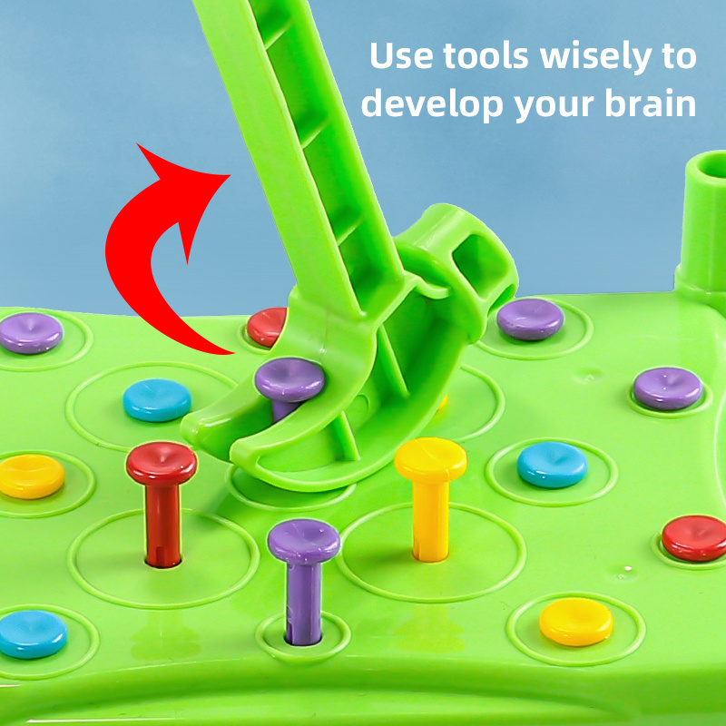 Children's Colorful Nail Tapping Table Educational Toy