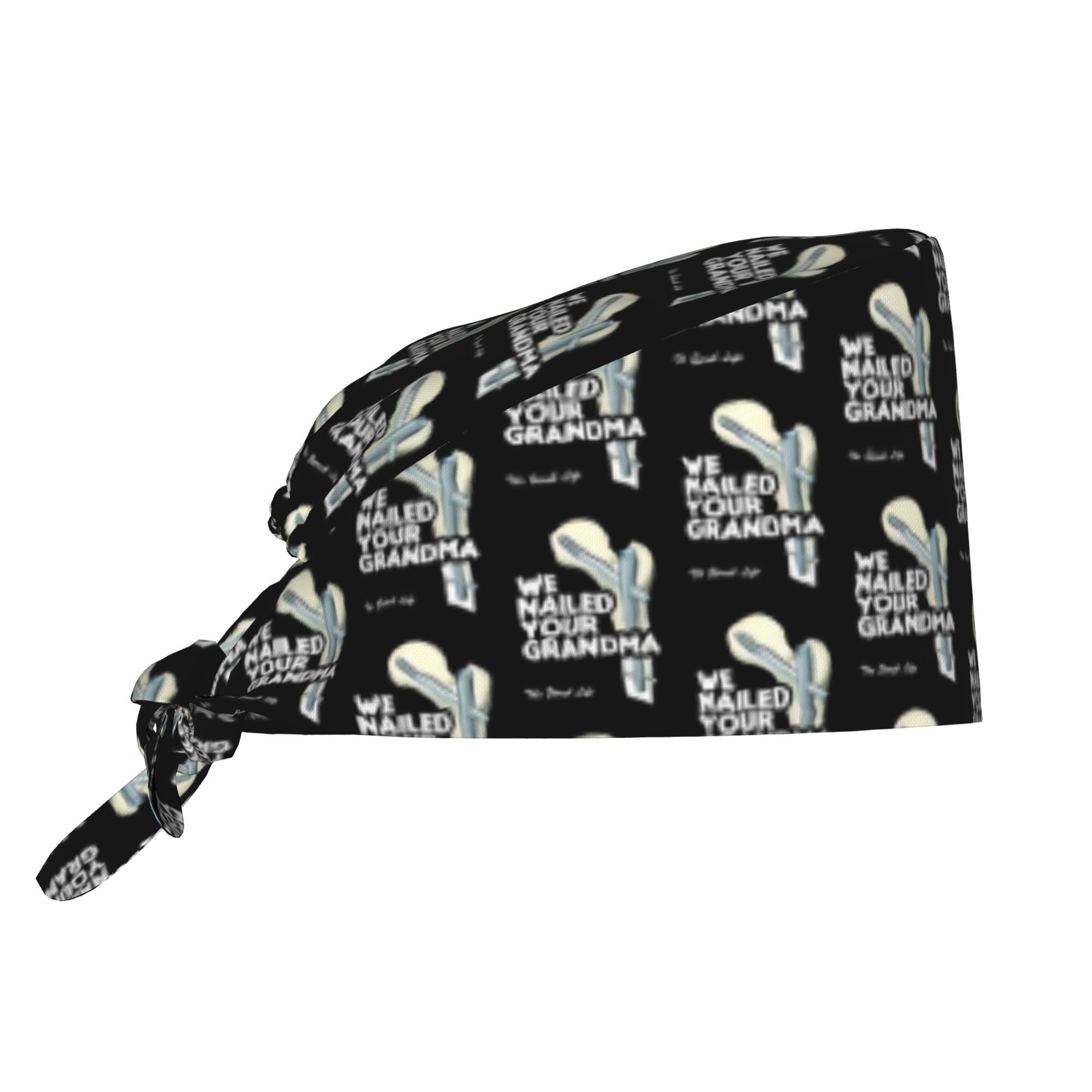 TEMU We Your Grandma Tech Hip Surgery Unisex Work Lightweight Adjustable Dustproof Chef Hat For Chefs Nurses Engineers Holiday Gift