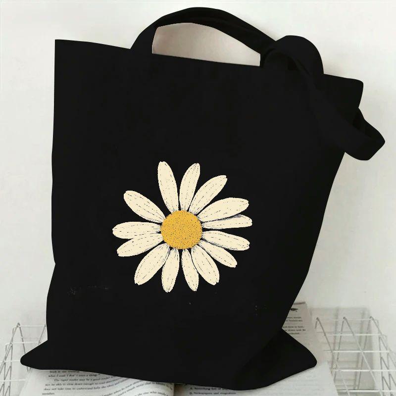 TEMU Ladies' Design Work Package - Black And White Portable Shoulder Bag, Ideal For Daily Commuting And Office Shopping - A Stylish And Durable Gift