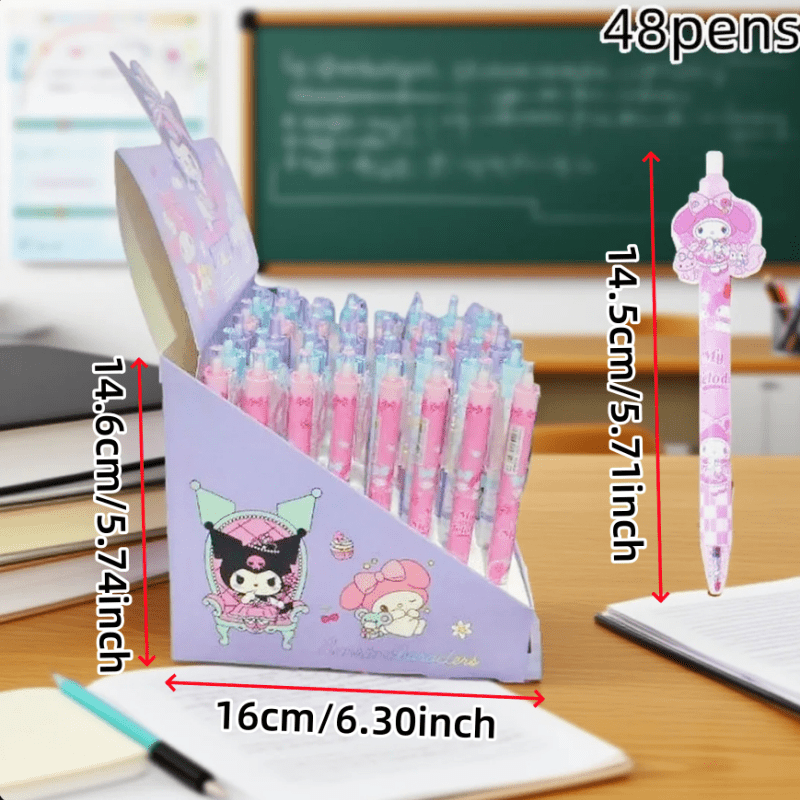 sanrios set of 48 cartoon click pens features   designs making them   pens for girls   are   great for students during exams and     characters such as for   and kt cat Product details 0