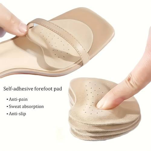 4 pack self mat non slip calf leather artificial pad suitable for high heels comfortable reinforced sandals lining sweat absorption and pain prevention