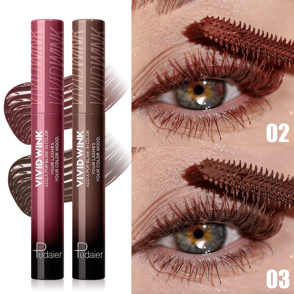 TEMU 2pcs Waterproof Mascara Suitable For Stage Makeup, Long-lasting Volume & Curling Formula, -free Colored Mascara For Dramatic Role-play, Daily