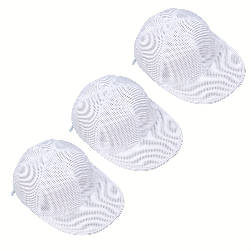 E-shop 3er-Set Waschmaschinen-Reinigungskäfig für Mützen mit Reißverschluss – Geeignet für Baseballcaps Mützen-Waschbeutel, schützt empfindliche Mützen