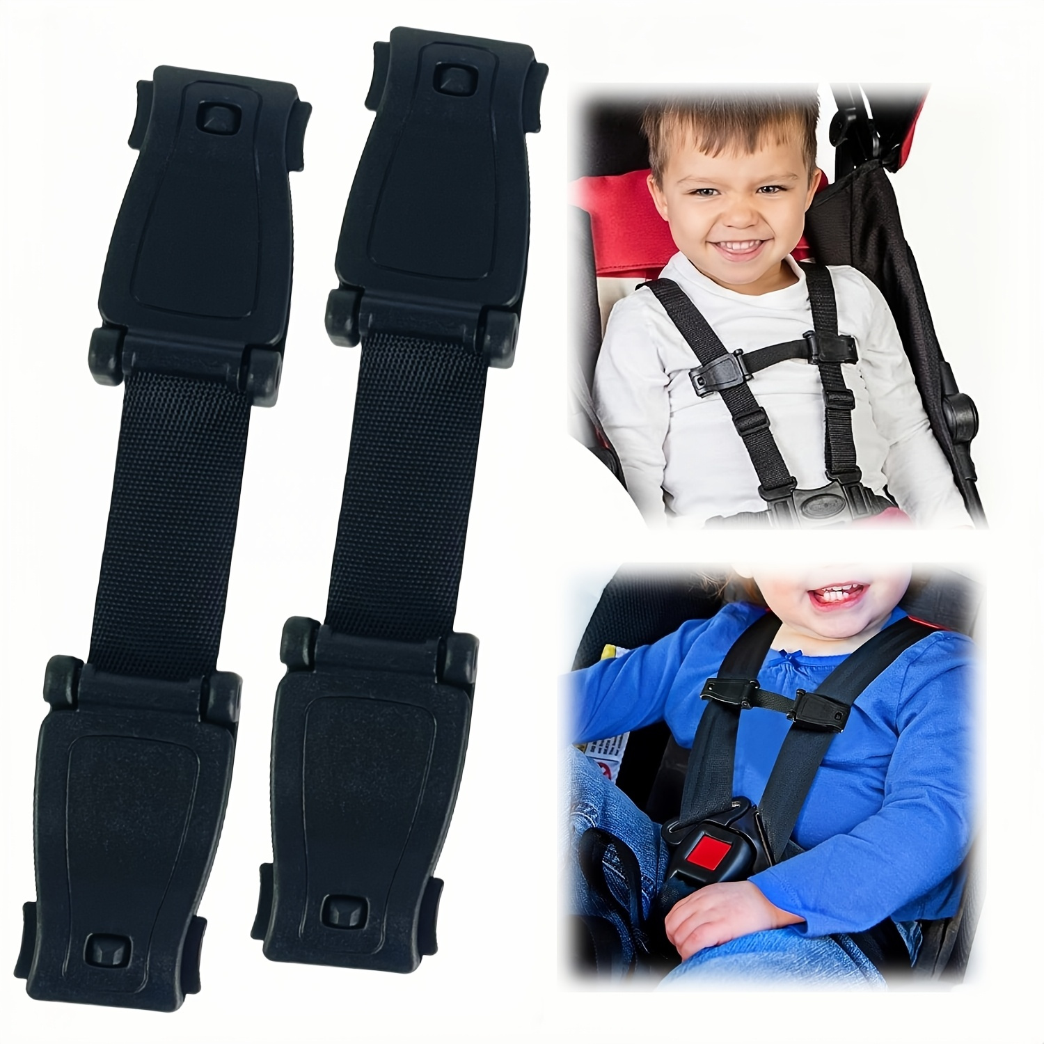 E-shop 2 Stück Universal Kinderwagen Verstellbare Fixierklammern Kinderwagen Anti-Fall Schutzhülle Sitz Schnalle Autositz Adapter
