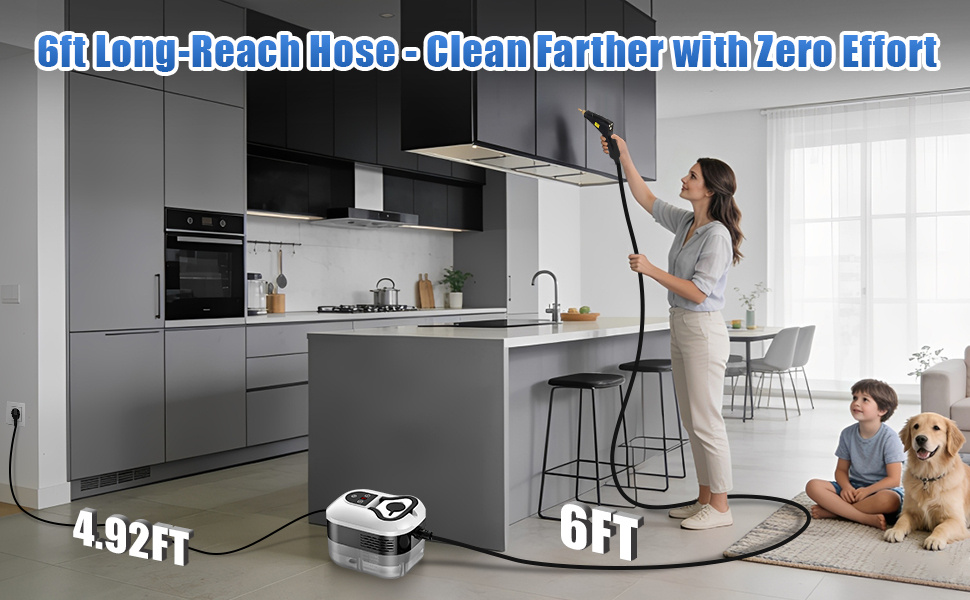 pro 2500w high temp steam cleaner for all cleaning needs 10  steam 105 c pressure 6ft hose 40oz tank perfect mothers day gift Product details 5