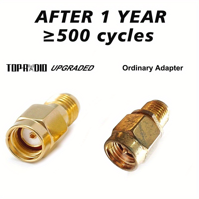 2 stuks SMA naar RP SMA Adapter RF Coaxiaal Connector SMA Man naar RP-SMA Vrouw Converter Goudgelegerd Koperen Messing