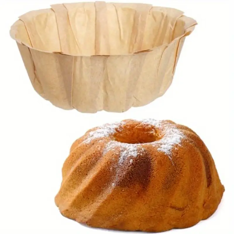 100pcs mini fluted tube pan liners - nonstick disposable baking sheets, 4 inch round cake pans for angel food, pies, scones, pineapples - weddings, parties, home baking - & , , fluted , durable liner, dessert liner, , wedding desserts, decorative baking, nonstick surface, dessert molds, party hosts, oven & microwave safe grease-proof paper baking cups with vertical rides for baking - ideal for weddings Product details 4