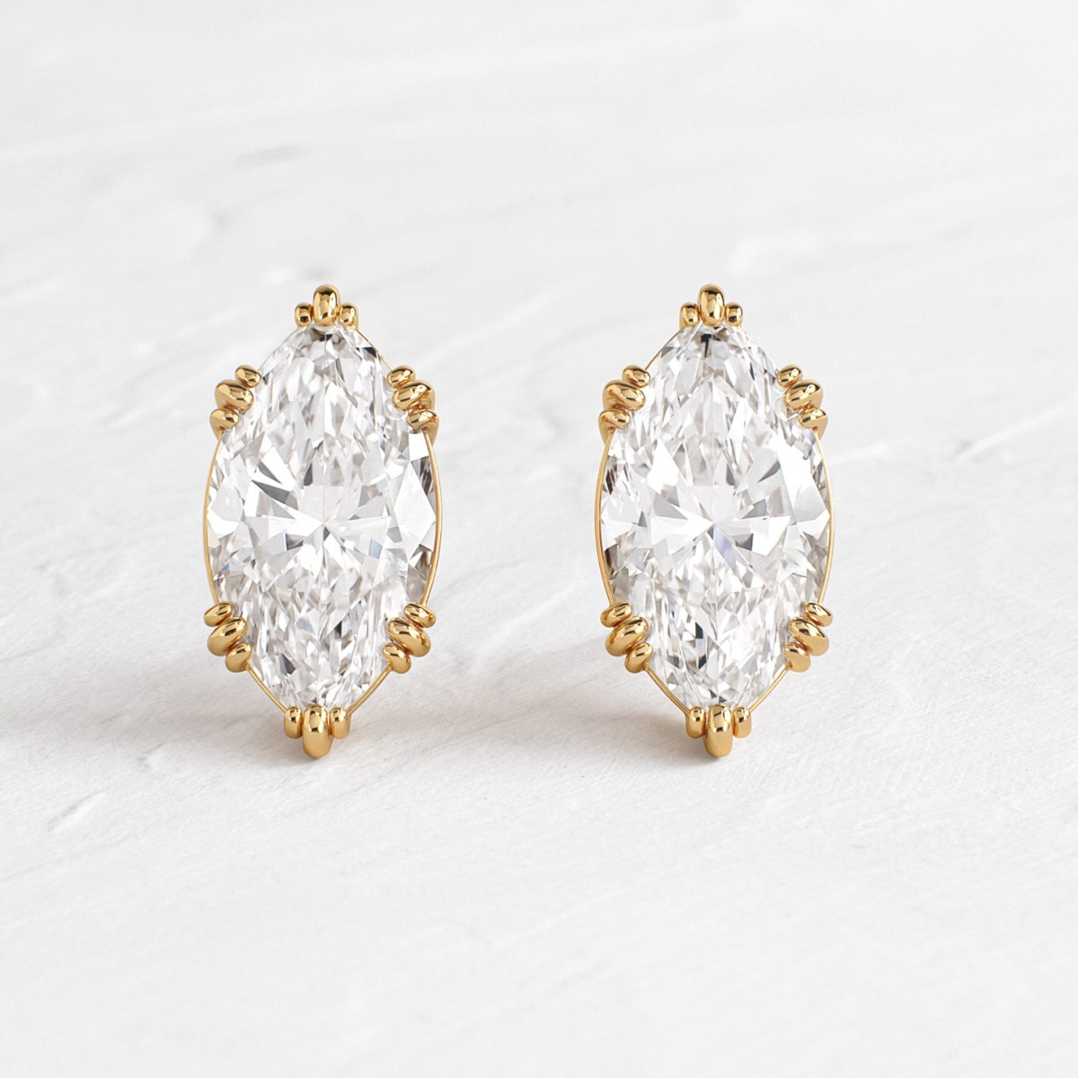 TEMU Minimalistische Marquise-vormige Dames Oorbellen van Synthetische Zirkonia, Perfect voor Dagelijks Gebruik op Kantoor, Casual Uitjes &