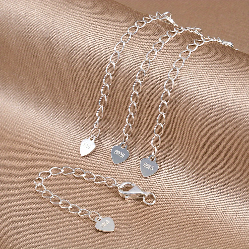 2pcs S925 Silver Jewelry Tail Chain Extension